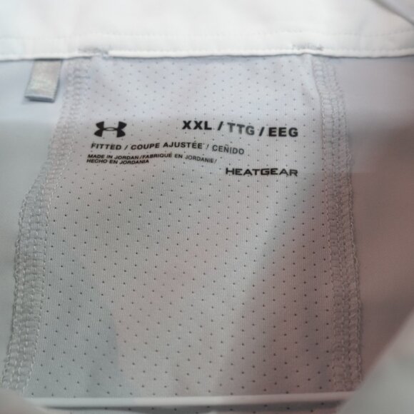 Under Armour Mens Shirt 2XL Gray Light Solid Short Sleeve Performance Pocket - Picture 5 of 11